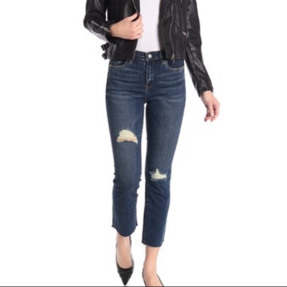 Blank NYC Distressed Crop Bootcut Jeans NWT